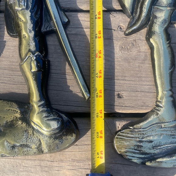 Huge Vintage American & French Revolutionary Soldiers 21” Cast Metal Set of 4 - Picture 4 of 7